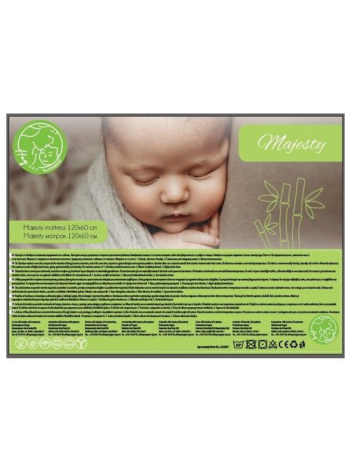 MAJESTY matrac 120x60cm bambusz FEHÉR
