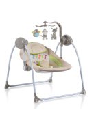 Cangaroo Baby swing+ elektromos hinta zenélő, játékkal capuccino