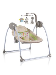   Cangaroo Baby swing+ elektromos hinta zenélő, játékkal capuccino