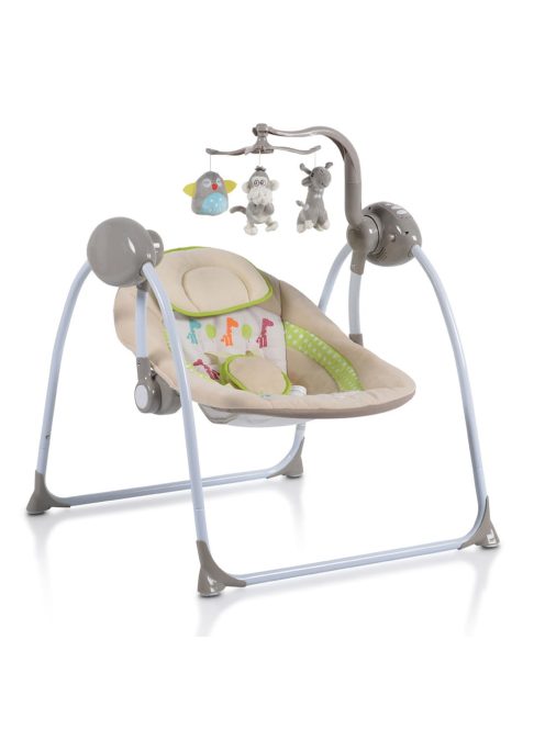 Cangaroo Baby swing+ elektromos hinta zenélő, játékkal capuccino