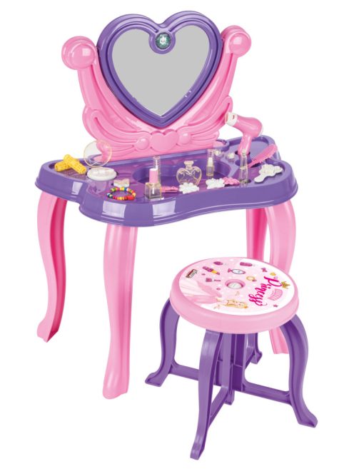 PILSAN smink asztal, szépségszett make up asztal+szék PINK/Lila