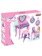 PILSAN smink asztal, szépségszett make up asztal+szék PINK/Lila