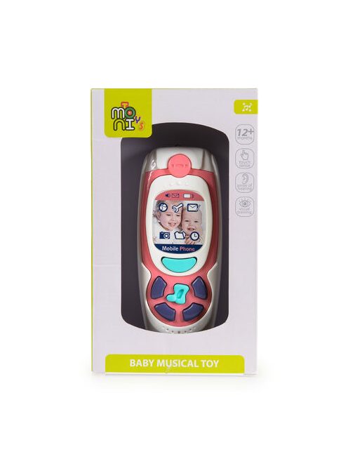 MONI TOYS műanyag baby telefon PINK