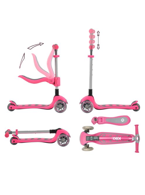 KIKI 2in1 Átalakítható roller PINK