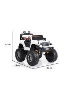 MONI Fuego  elektromos, akkumulátoros jeep 3 seb., 4 motoros fehér