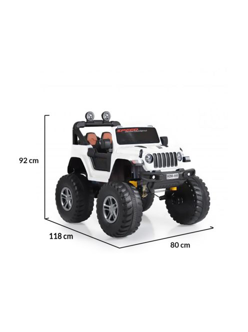 MONI Fuego  elektromos, akkumulátoros jeep 3 seb., 4 motoros fehér
