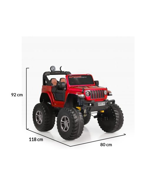 MONI Fuego  elektromos, akkumulátoros jeep 3 seb., 4 motoros piros metál