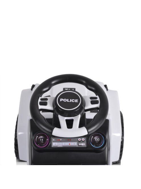 MONI Bébitaxi POLICE napfénytetővel FEHÉR