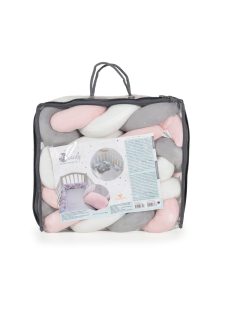 Cangaroo Braidy fonott fejvédő pink/szürke