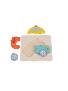 Moni Toys Fajáték fa puzzle rendőrautó