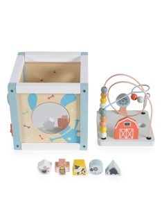 Moni Toys Fajáték fa activity kocka 20x20x20cm