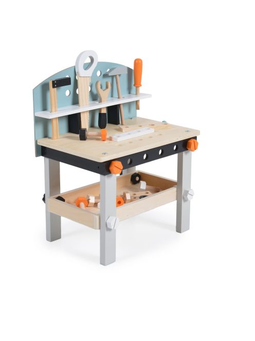 Moni Toys Fajáték fa szerelőpad 49x45x 29.5cm