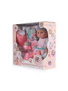 Moni Toys  36 cmes Játékbaba pisilős szett szürke/rózsa