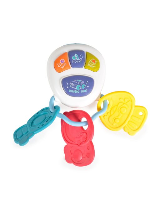 Moni Toys Műanyagjáték zenélő kocsikulcs fehér
