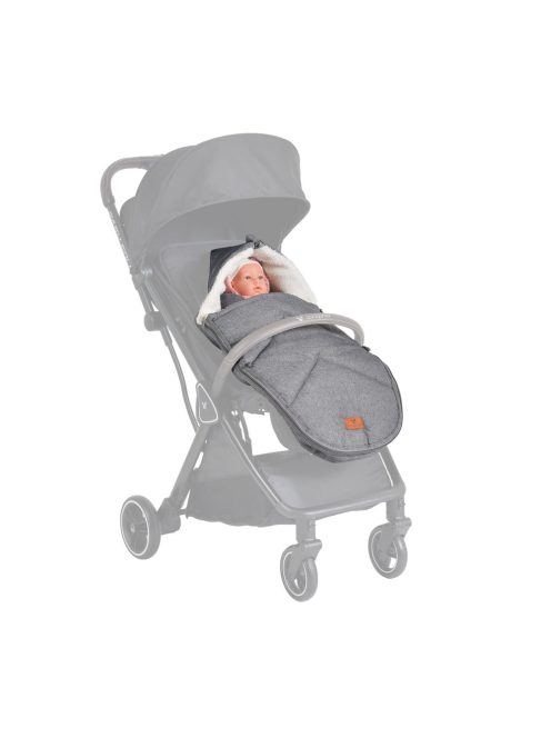 Cangaroo Luxe babakocsi lábzsák 42x80cm hordozós szürke
