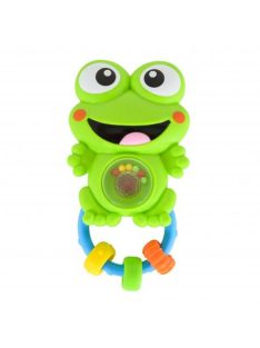 MŰANYAGJÁTÉK csörgő békás ZÖLD