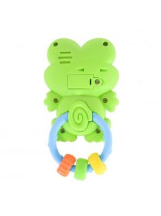 MŰANYAGJÁTÉK csörgő békás ZÖLD