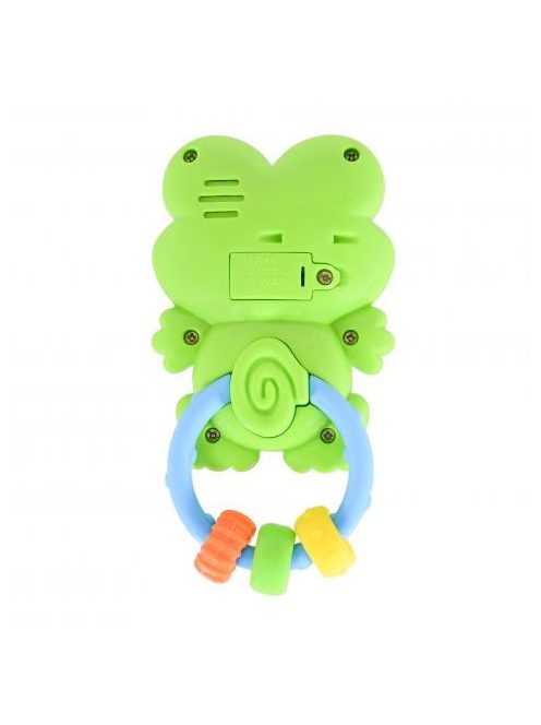 MŰANYAGJÁTÉK csörgő békás ZÖLD