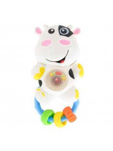 MŰANYAGJÁTÉK csörgő bocis FEHÉR