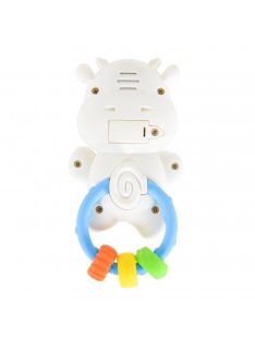 MŰANYAGJÁTÉK csörgő bocis FEHÉR