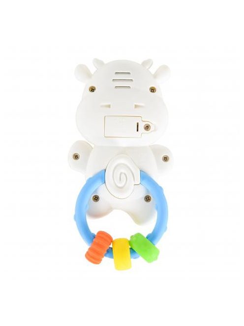 MŰANYAGJÁTÉK csörgő bocis FEHÉR