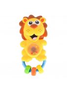 MŰANYAGJÁTÉK csörgő oroszlános SÁRGA