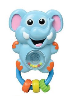 MŰANYAGJÁTÉK csörgő elefántos KÉK