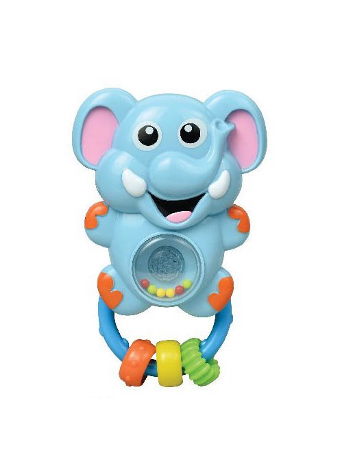 MŰANYAGJÁTÉK csörgő elefántos KÉK