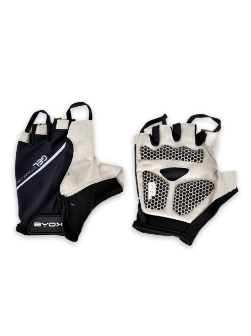 BICIKLIS félKESZTYŰ lycra M méret FEKETE