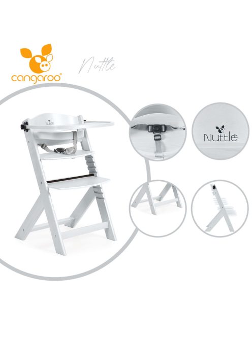 Cangaroo Nuttle fa etetőszék 2 részes fehér