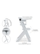 Cangaroo Nuttle fa etetőszék 2 részes fehér