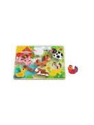 TOOKY fapuzzle kirakó, forma illesztős, farmos 8dbos