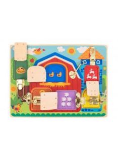 Tooky Toy Reteszes Montessori fa tábla TK044