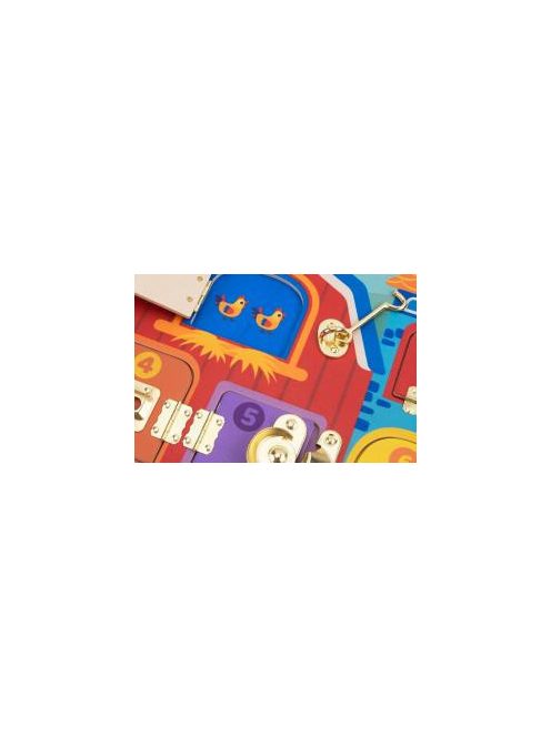 Tooky Toy Reteszes Montessori fa tábla TK044