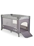 SAFARI utazóágy 1 szintes, zippes kibújóval, állatmintás GRAFIT