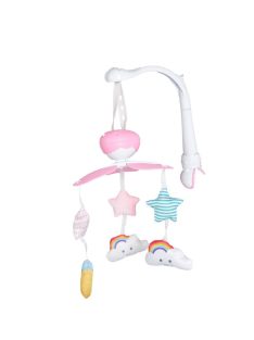 MOON zenélő forgó kiságyra holdas, textil/plüss