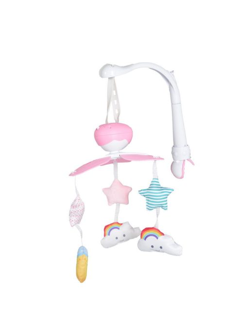 MOON zenélő forgó kiságyra holdas, textil/plüss