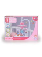 MOON zenélő forgó kiságyra holdas, textil/plüss