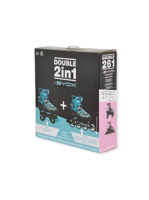 Byox Átalakítható 2in1 görkorcsolya S méret 30-33 TÜRKIZ
