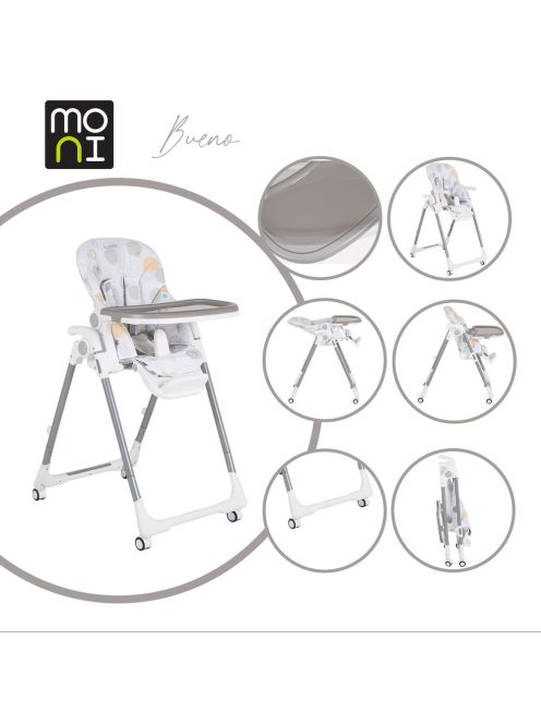 Moni Bueno etetőszék állítható szürke