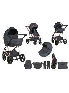   FLORENCE 3IN1 Babakocsi szett sport+mózes+autós hordozó I-SIZE +kistáska SZÜRKE