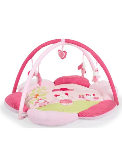 Flower játszószőnyeg 95x95x46 cm textil rózsa