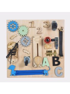 Moni Toys Montessori matatófal kicsi 30x30cm tacskós