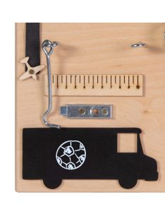   Moni Toys Montessori matatófal közép 50x37,5cm órás, fiús