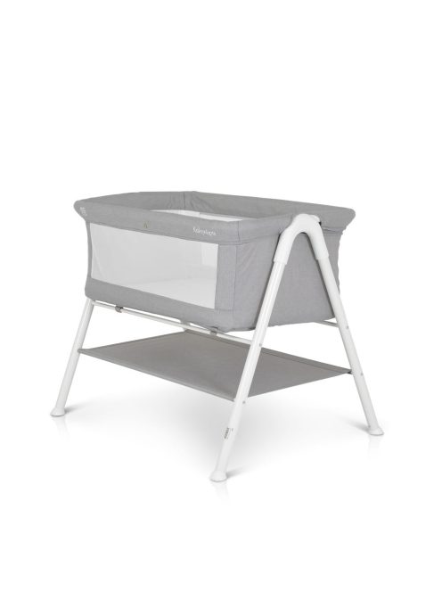 Moni Kalinihta újszülött babaágy önálló, 11 kg, 1 szint fehér láb szürke