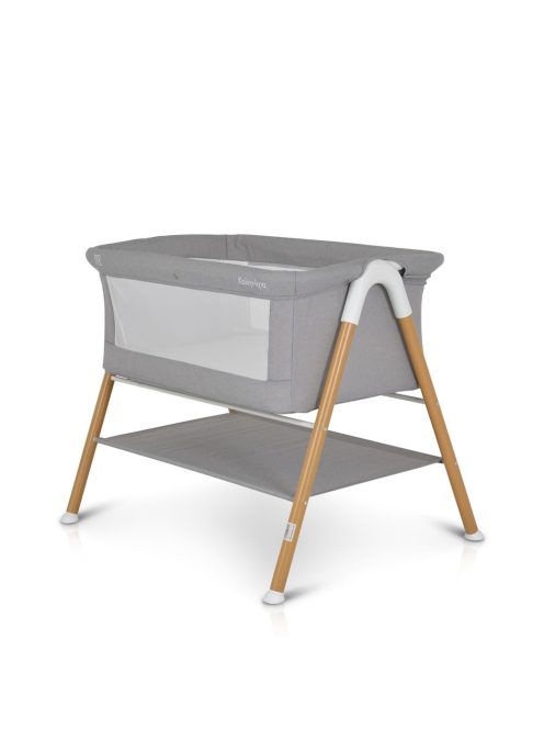  Kalinihta wp újszülött babaágy önálló, 11 kg, 1 szint fa hatású láb szürke