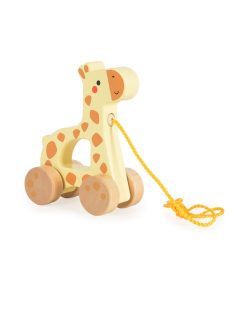 FAJÁTÉK húzható zsiráf SÁRGA