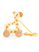 FAJÁTÉK húzható zsiráf SÁRGA