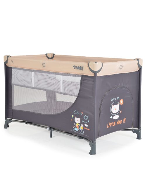 Moni Tommy összecsukható utazóágy 2 szintes, kibújós bézs