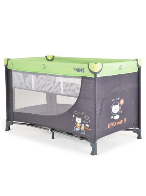 Moni Tommy összecsukható utazóágy 2 szintes, kibújós zöld